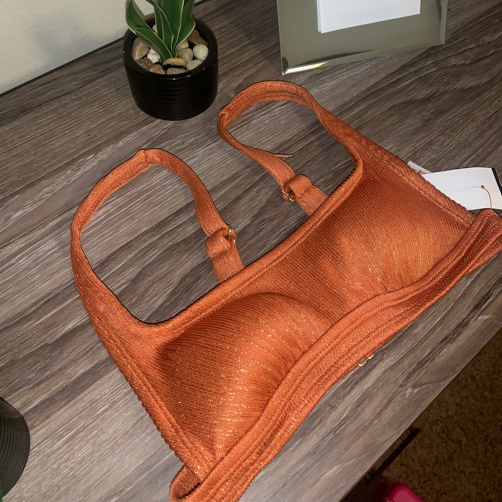 Burned Orange Bikini top or crop too